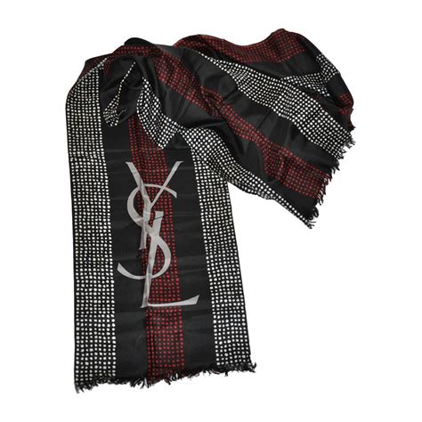 metallic scarf ysl|farfetch ysl scarf.